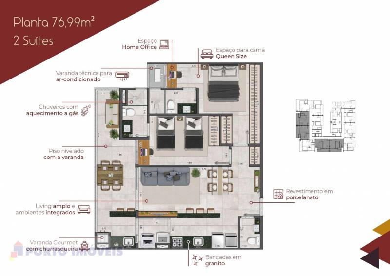 Apartamento à venda com 2 quartos, 67m² - Foto 24