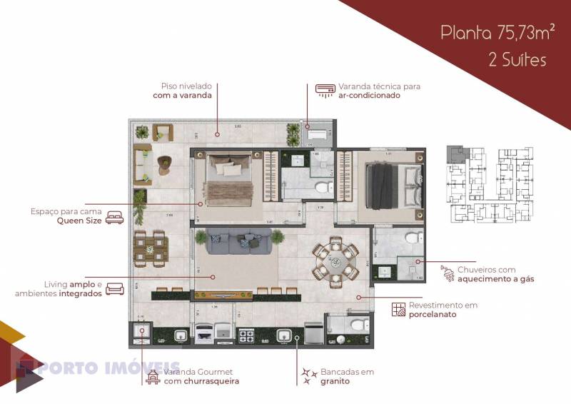 Apartamento à venda com 2 quartos, 67m² - Foto 25