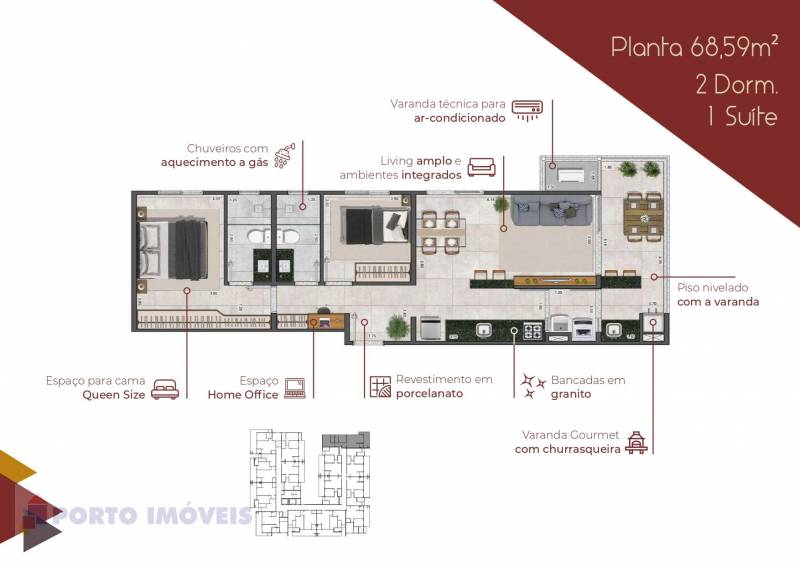 Apartamento à venda com 2 quartos, 67m² - Foto 27