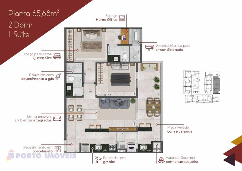 Apartamento à venda com 2 quartos, 67m² - Foto 30