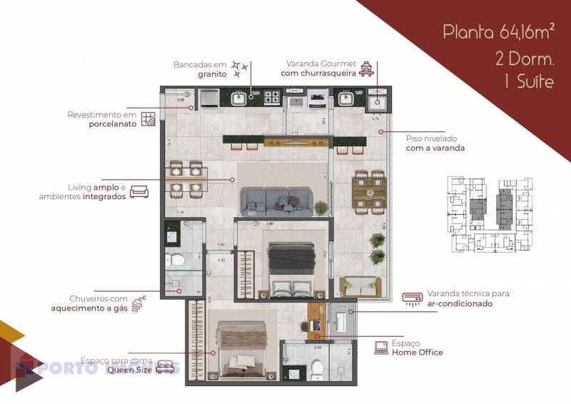 Apartamento à venda com 2 quartos, 67m² - Foto 31